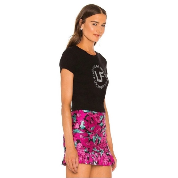 5/$20 MUST BUNDLE NWT REVOLVE x Lovers and Friends Christy Crystal Logo Tee - Picture 3 of 9
